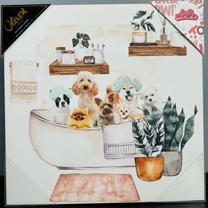 ✨NWT Bubble Bath Besties Dog Spa Canvas 💕🐾